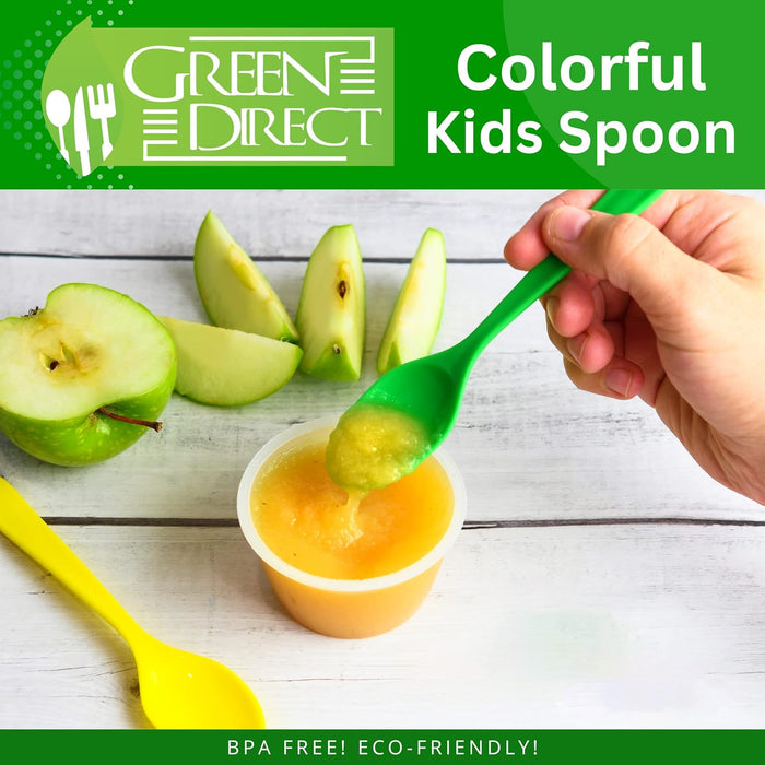Colorful Kids Spoon Set | Reusable Plastic Utensils Kids Cutlery Set | 20 Pack Spoons Assorted Multiple Colors | Toddler Silverware Set Blue-Red-Green-Yellow