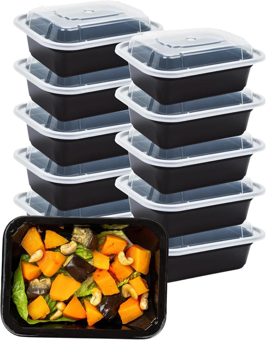 Green Direct 12 oz Food Storage Containers with Lids Microwavable Meal Prep Containers/Portion Control Food Containers Pack of 10